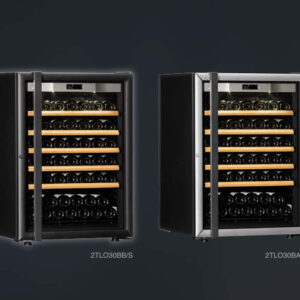 Wine Cabinet Transtherm 02 -LOFT (70 btls) 70瓶防UV玻璃門酒櫃 Black Body with Silver Door Frame (2TLO30BA/S)